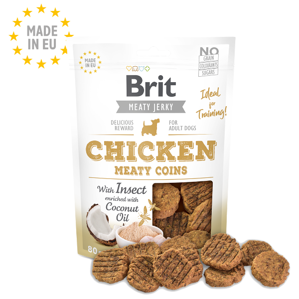 Brit Jerky Snack Chicken & Insect Meaty Coins